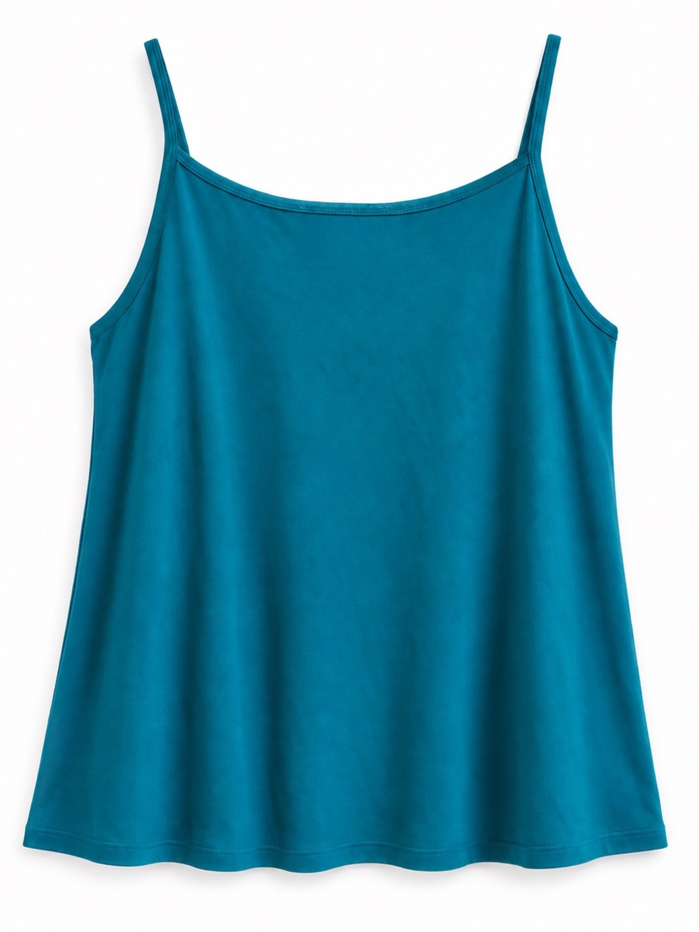 Teal Flowy Swing Camisole Tank Top Spaghetti Strap Size 1X